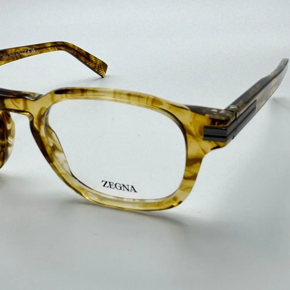 Ermenegildo Zegna Eyeglasses Frames EZ5293 047 Light Brown 49-21-145 Authentic